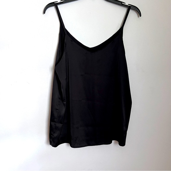 AUQCO Black Silky Camisole Size Large Like New. Fully Lined. - Picture 1 of 6
